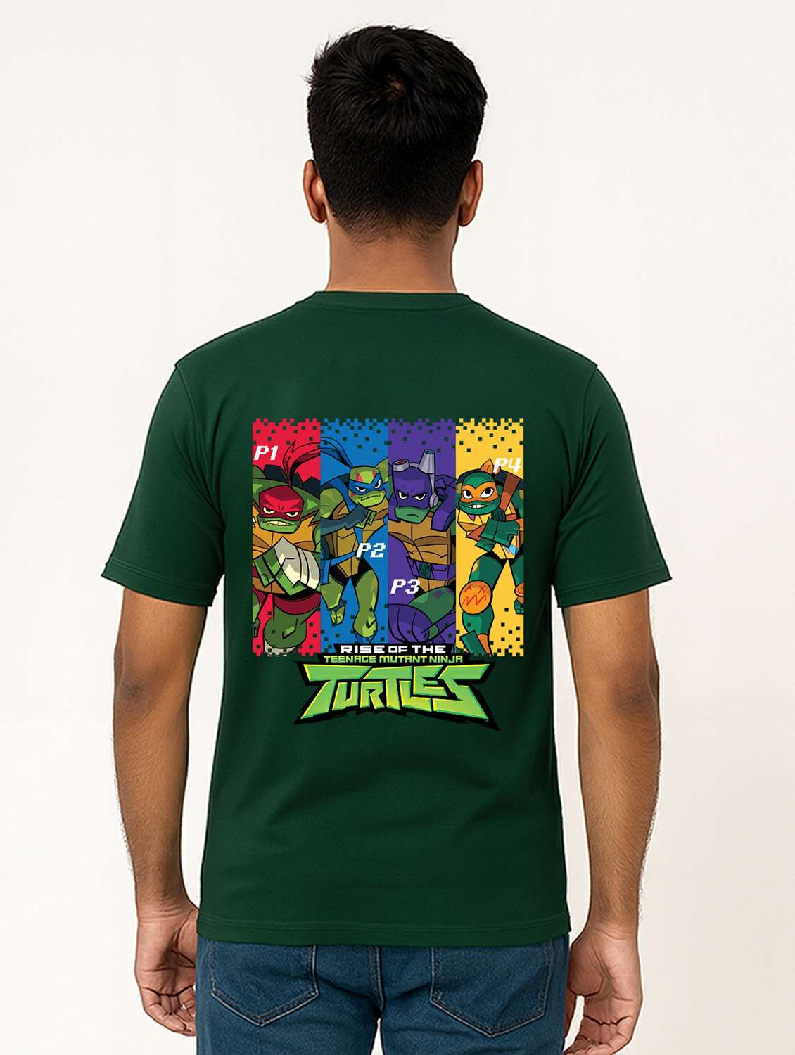 men front & back print short sleeve regular fit t-shirt - 22315839 -  Standard Image - 1