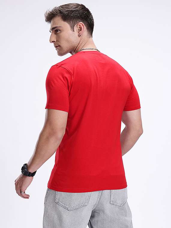 men front print short sleeve regular fit t-shirt - 22315847 -  Standard Image - 1