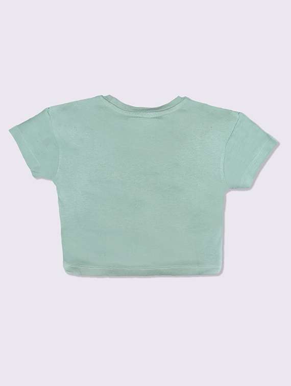 girls printed short sleeve crop tee - 22315874 -  Standard Image - 1