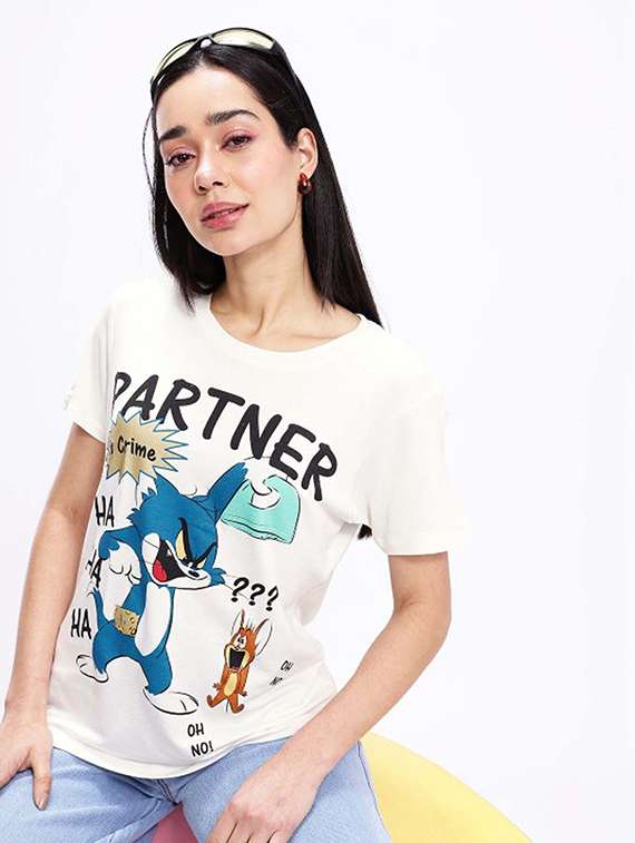 women printed short sleeve t-shirt