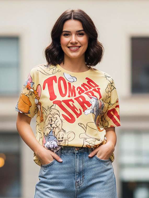 women printed short sleeve t-shirt