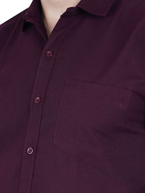 men solid long sleeve regular fit casual shirt - 22315939 -  Standard Image - 4