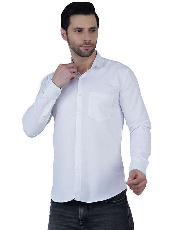 men solid long sleeve regular fit casual shirt - 22315942 -  Standard Image - 1