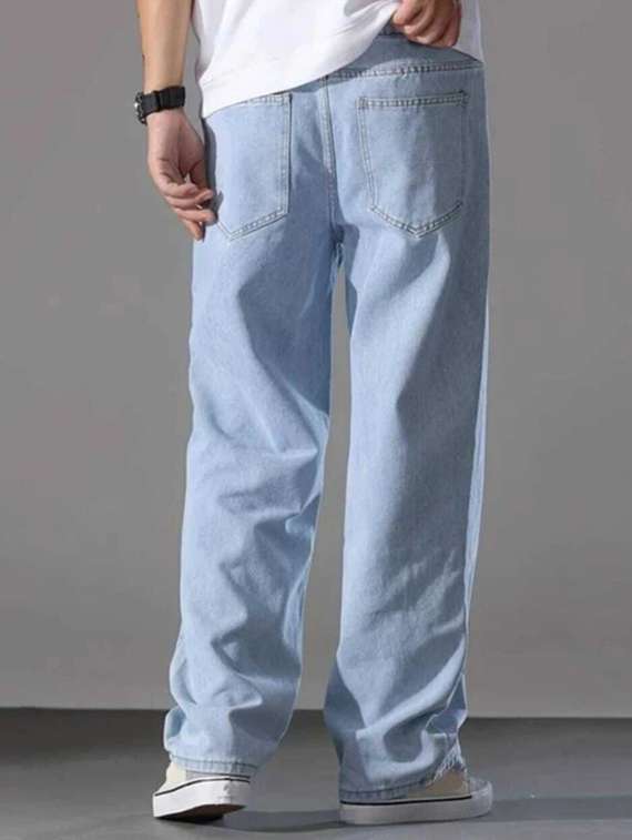 men plain mid rise full length jeans - 22315962 -  Standard Image - 1