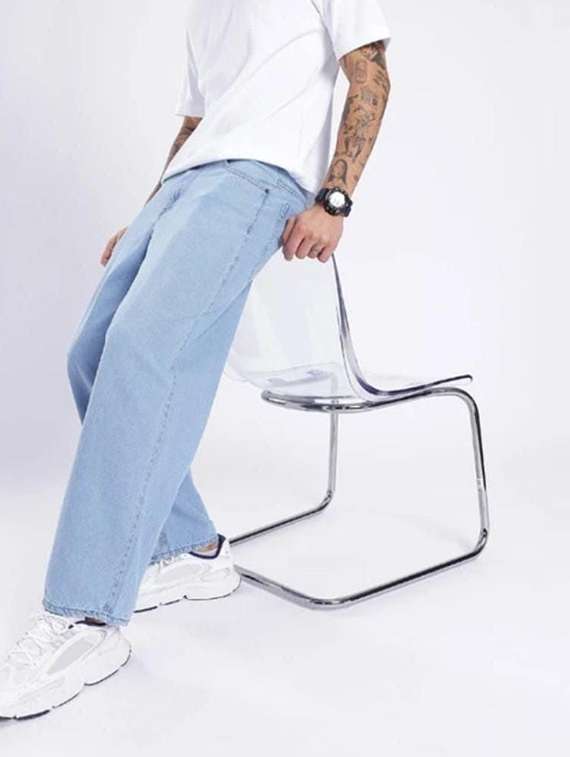 men plain mid rise full length jeans - 22315962 -  Standard Image - 4