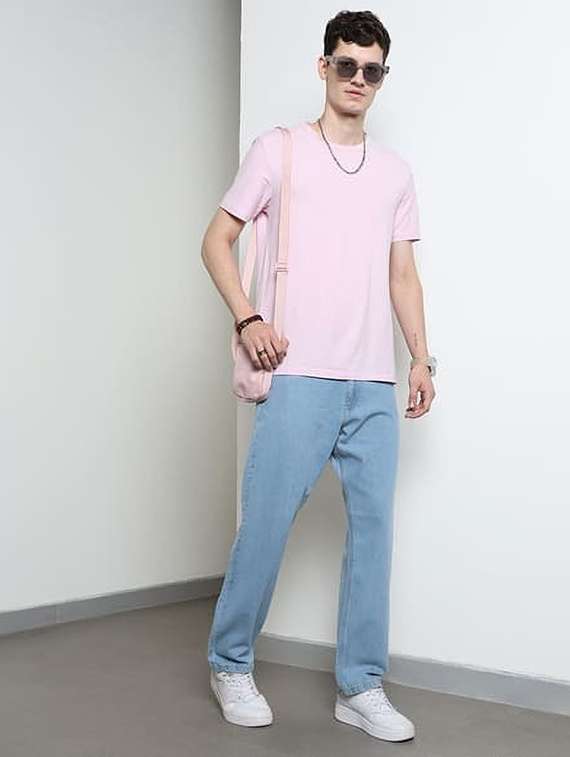 men plain mid rise full length jeans - 22315965 -  Standard Image - 4