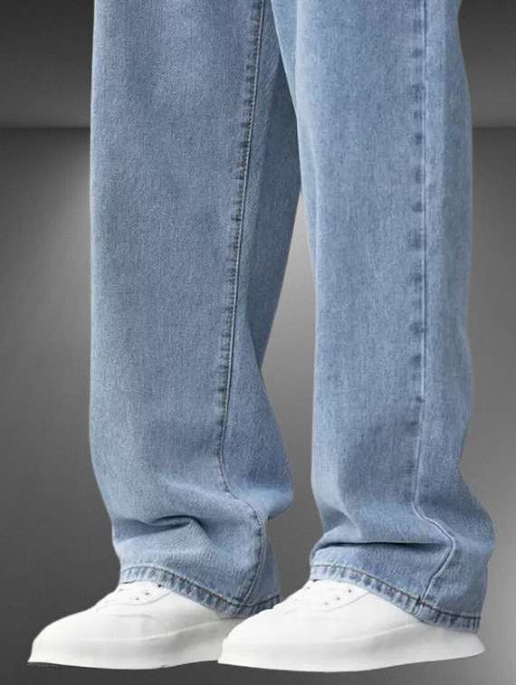 men plain mid rise full length jeans - 22316008 -  Standard Image - 4