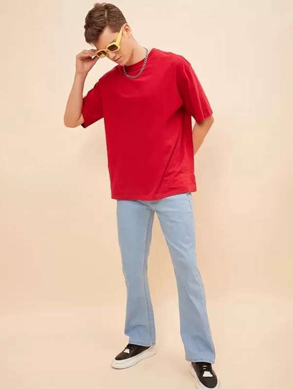 men plain mid rise full length jeans - 22316021 -  Standard Image - 4