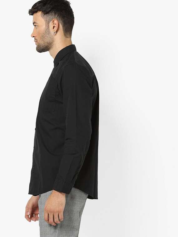 men solid long sleeve regular fit casual shirt - 22316045 -  Standard Image - 1