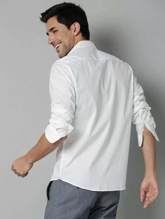 men solid long sleeve regular fit casual shirt - 22316061 -  Standard Image - 1