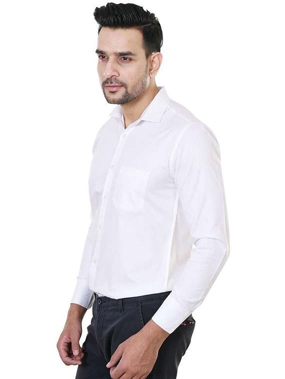 men solid long sleeve slim fit formal shirt - 22316083 -  Standard Image - 1