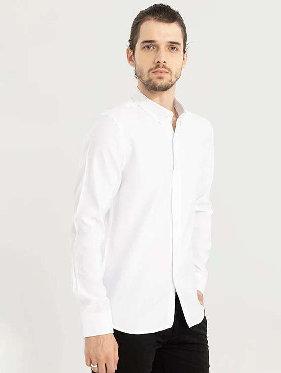 men solid long sleeve regular fit casual shirt - 22316094 -  Standard Image - 1