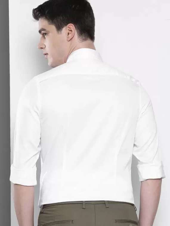 men solid long sleeve slim fit formal shirt - 22316116 -  Standard Image - 1