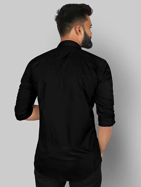 men solid long sleeve regular fit casual shirt - 22316146 -  Standard Image - 1