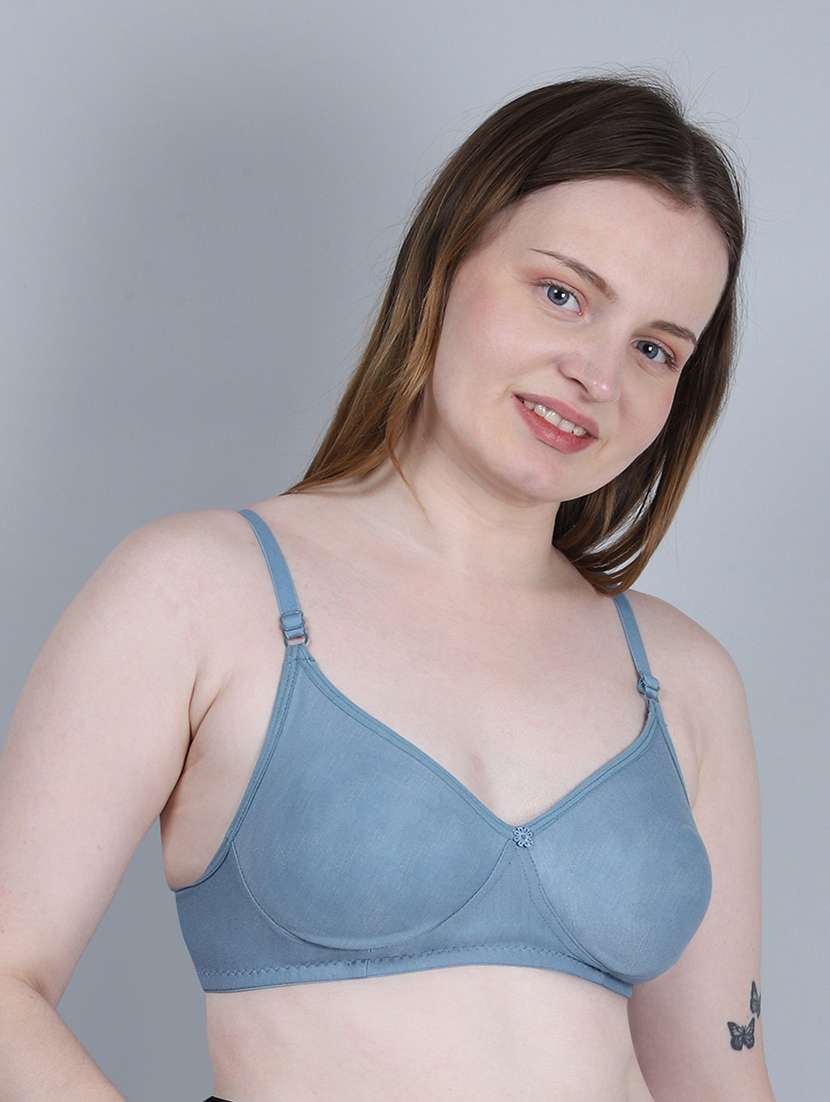 women solid lightly padded regular bra - 22316159 -  Standard Image - 1