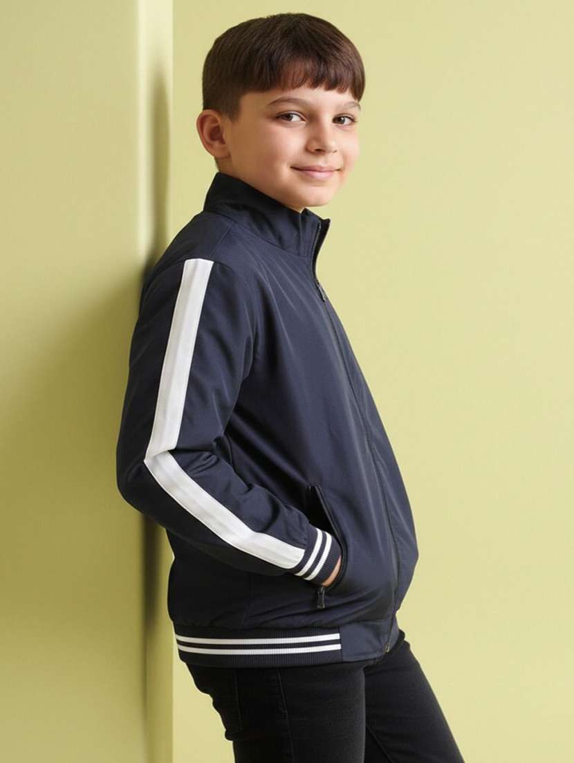 boys solid long sleeve bomber jacket - 22316231 -  Standard Image - 1