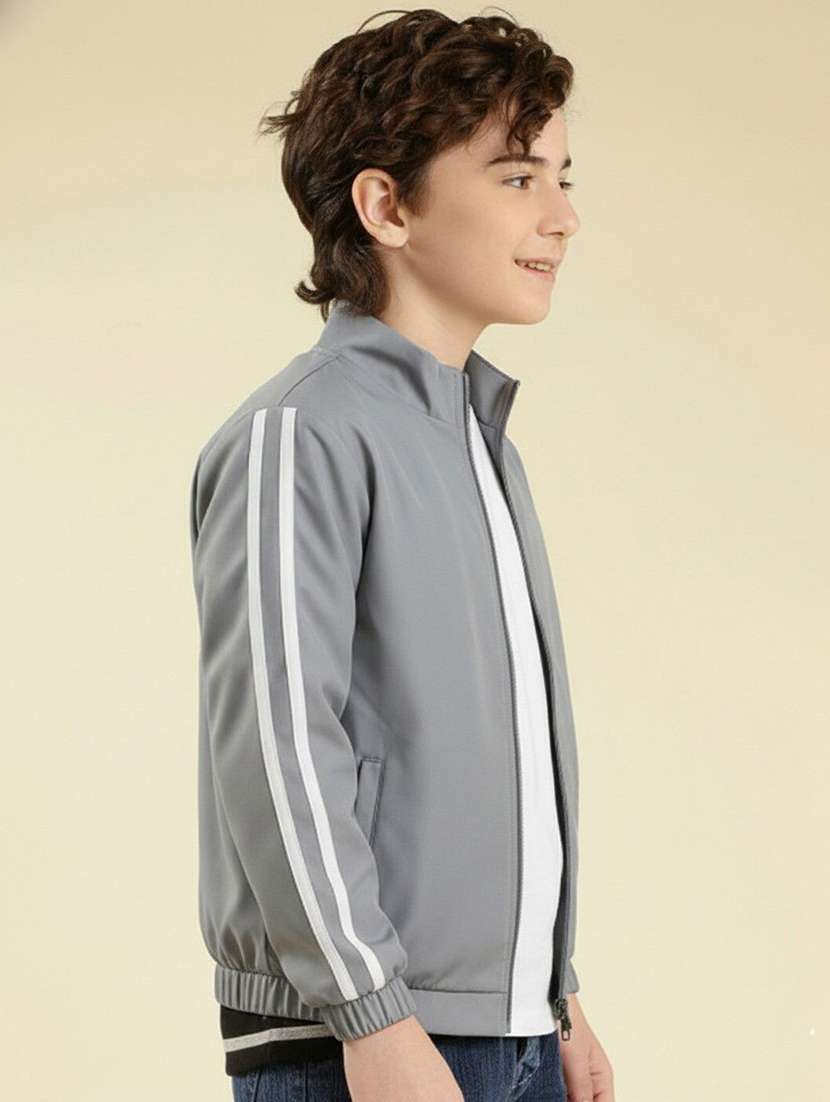 boys solid long sleeve bomber jacket - 22316233 -  Standard Image - 1