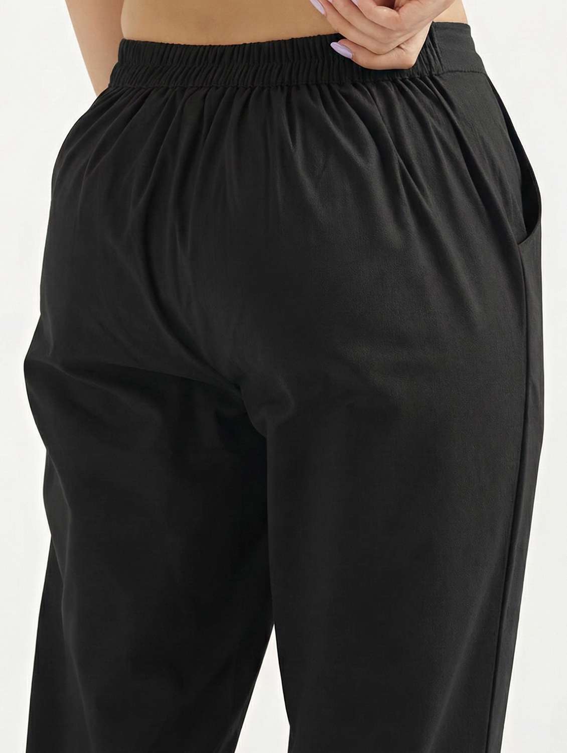 Women Solid Mid Rise Straight Trouser - 22316250 -  Standard Image - 4
