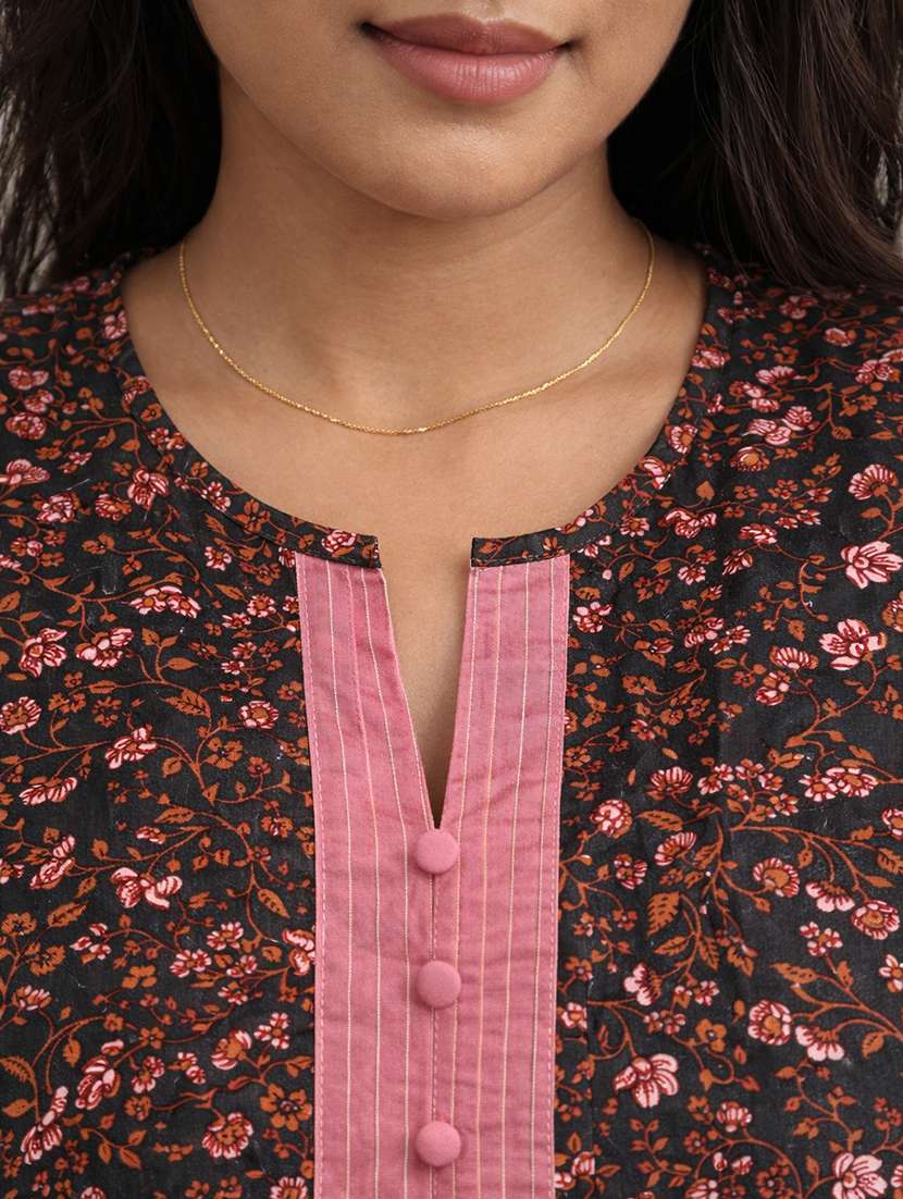 women printed short sleeve nighty - 22316263 -  Standard Image - 4