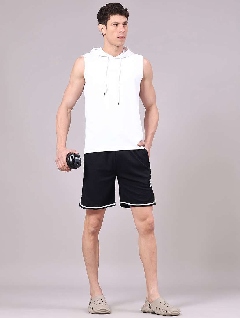 men typographic mid rise regular fit sports shorts - 22316321 -  Standard Image - 4