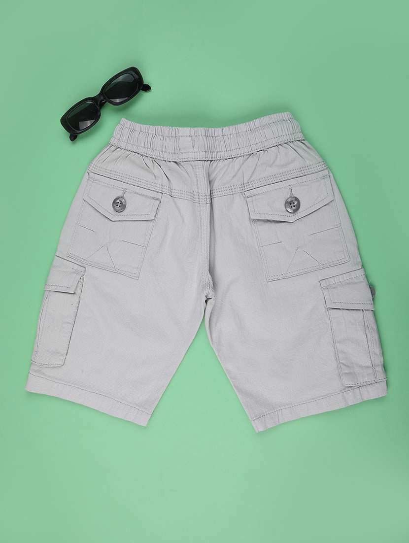 boys solid mid rise shorts - 22316346 -  Standard Image - 1