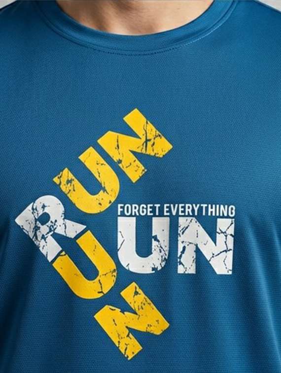 men typographic short sleeve regular fit t-shirt - 22316385 -  Standard Image - 1