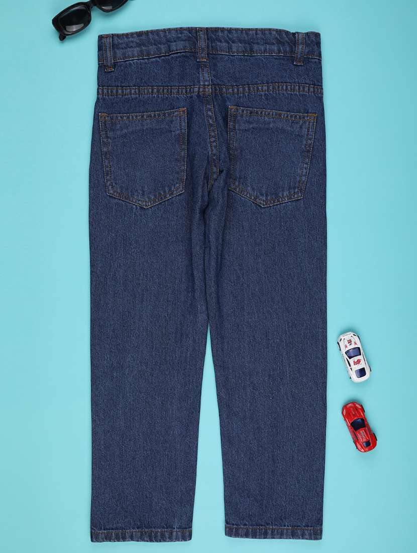 boys solid mid rise staright jean - 22316555 -  Standard Image - 1