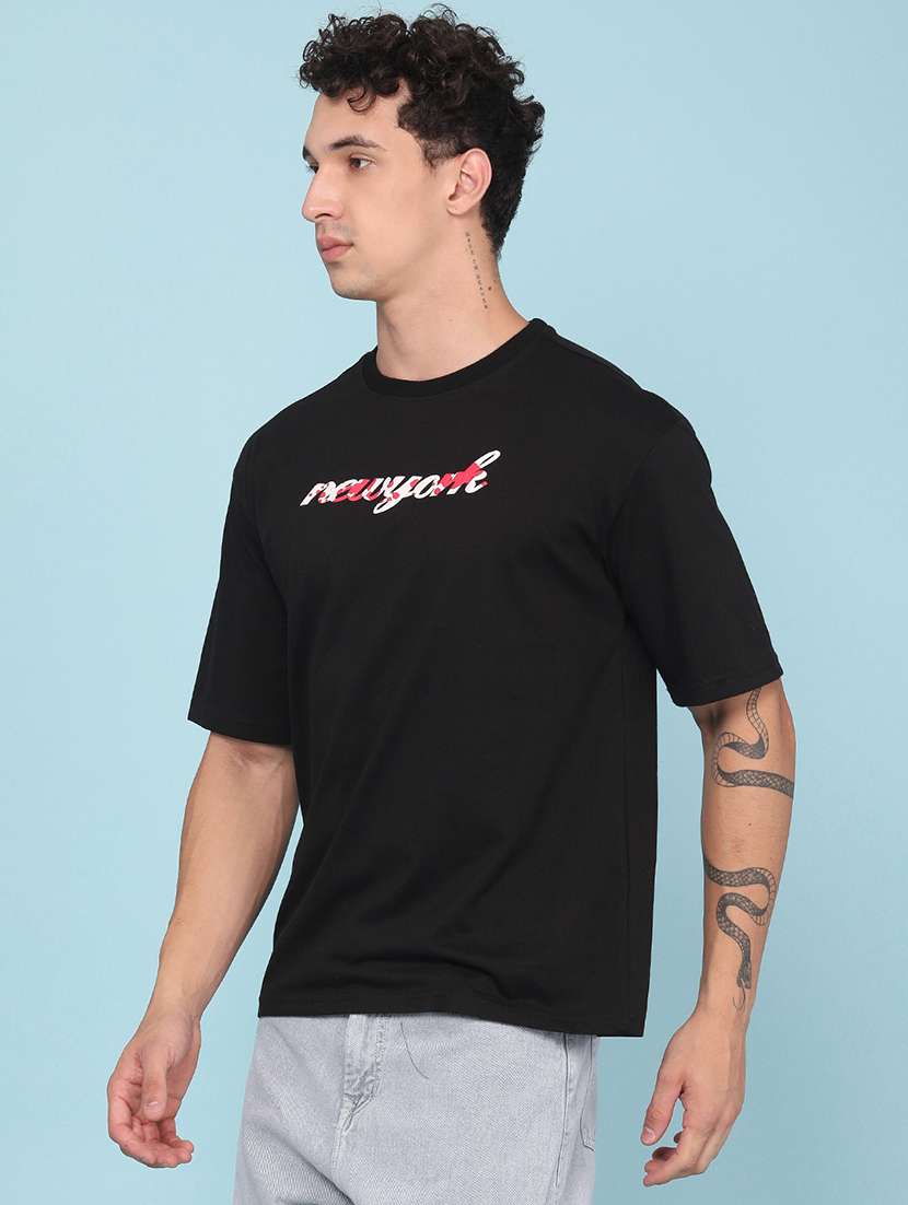 men printed short sleeves oversized t-shirt - 22316591 -  Standard Image - 4