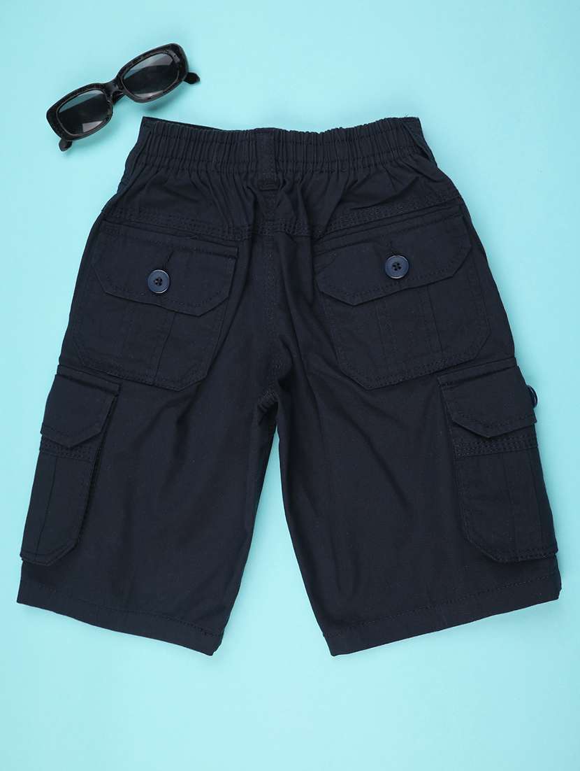 Blue Satin Shorts & Three Fourth - 22316615 -  Standard Image - 1
