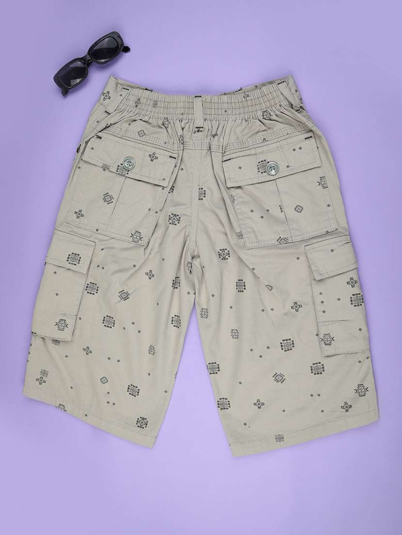 boys printed mid rise cargo shorts - 22316618 -  Standard Image - 1