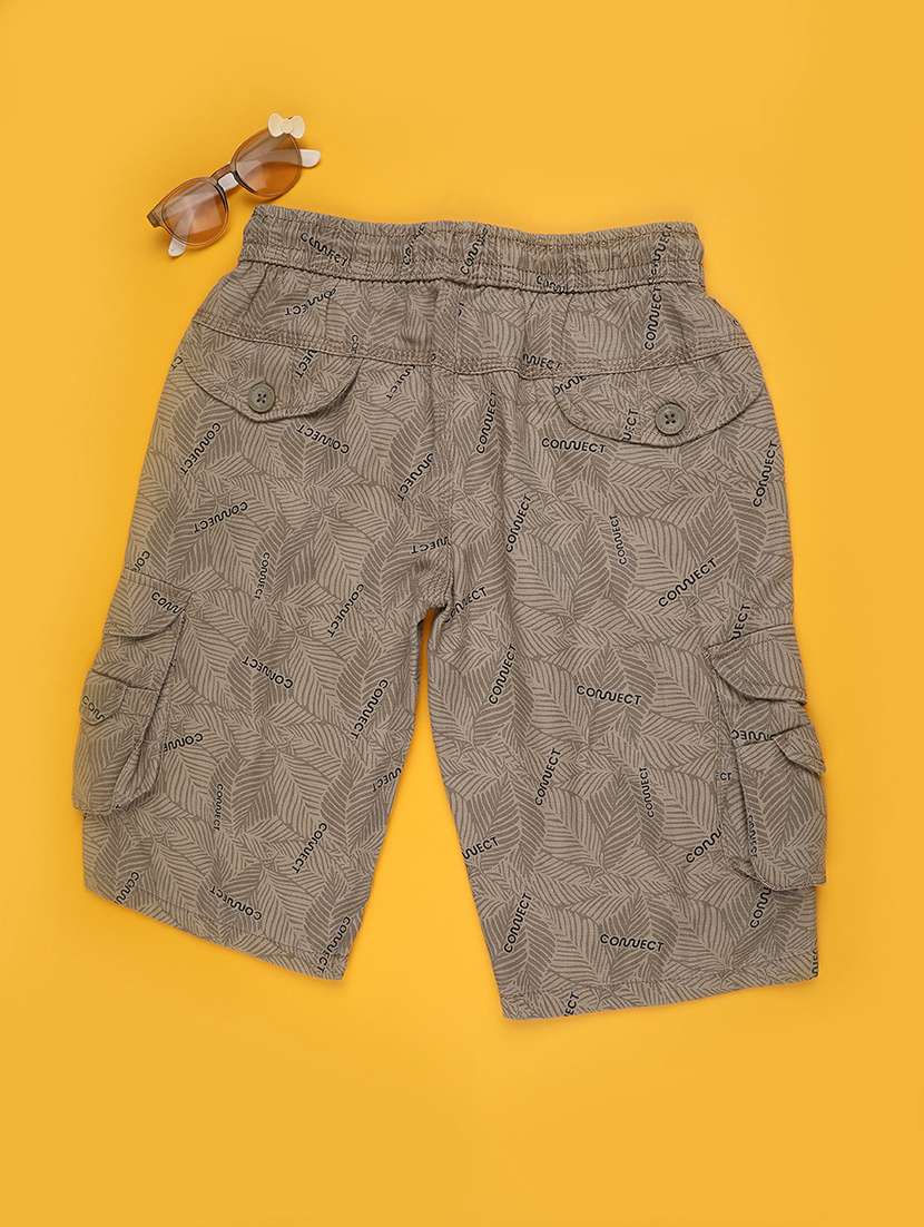 boys printed mid rise cargo shorts - 22316640 -  Standard Image - 1