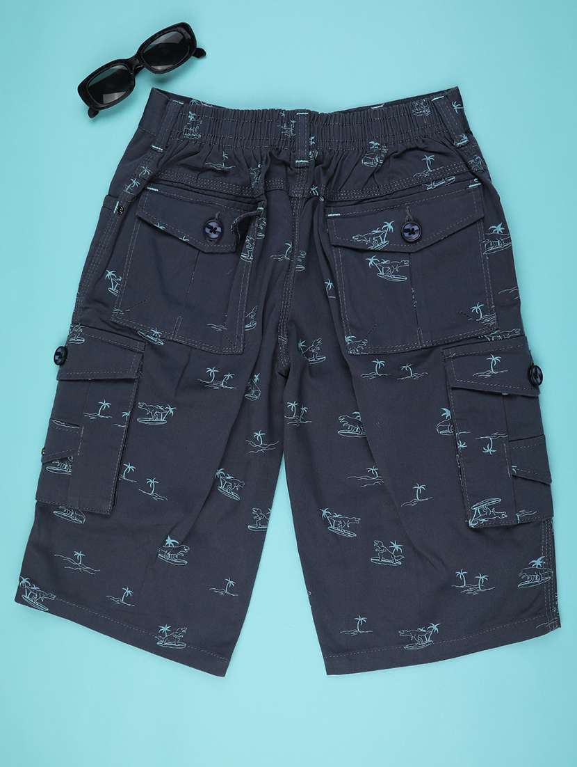 boys printed mid rise cargo shorts - 22316672 -  Standard Image - 1