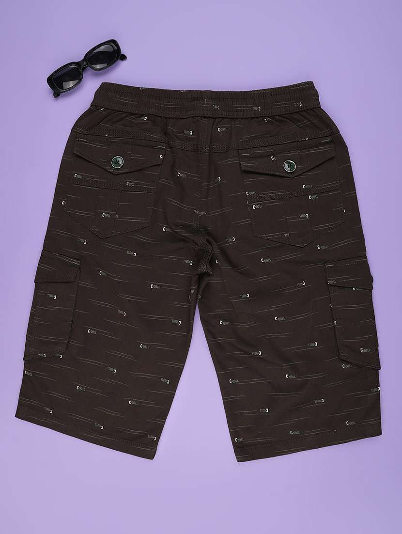 boys printed mid rise cargo shorts - 22316686 -  Standard Image - 1