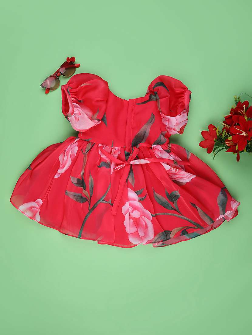 girls printed short sleeve frock - 22316709 -  Standard Image - 1