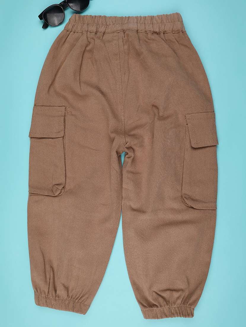 boys solid mid rise cargo - 22316726 -  Standard Image - 1