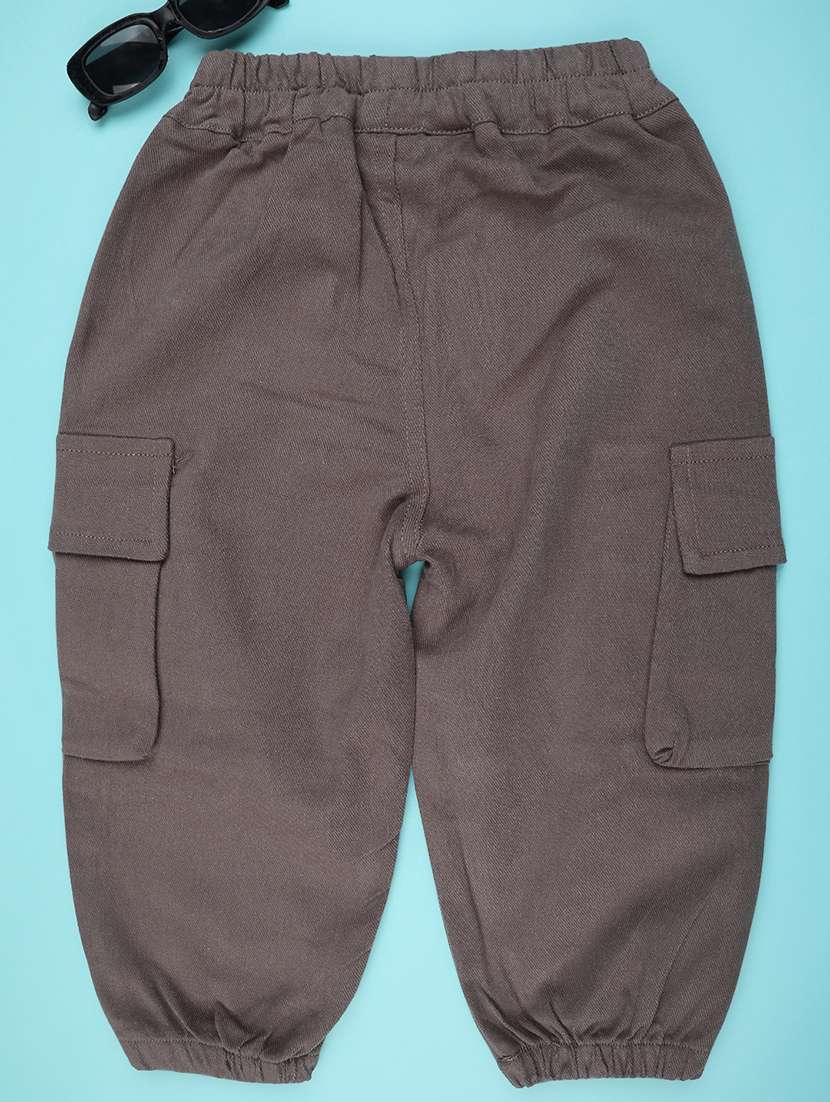 boys solid mid rise cargo - 22316728 -  Standard Image - 1