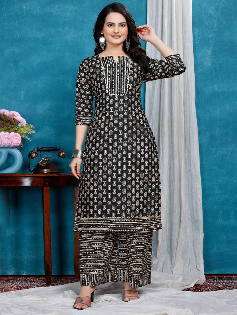 women printed kurta and palazzo set - 22316772 -  Standard Image - 1