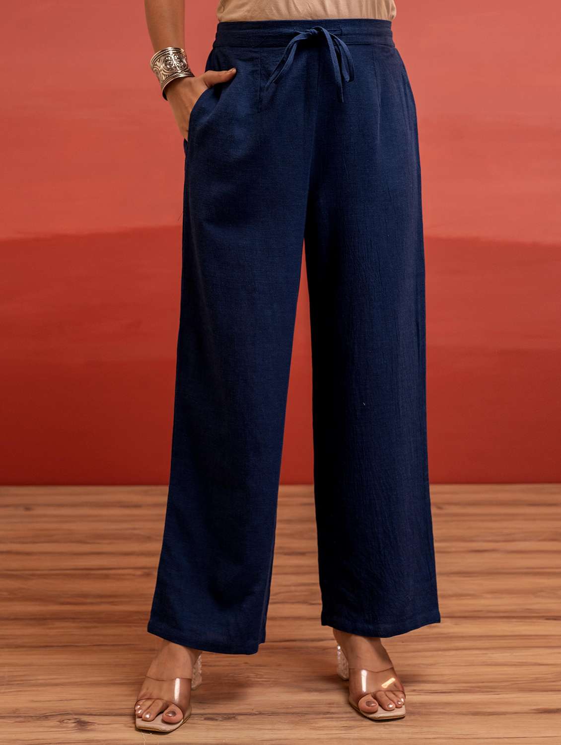 women solid with work long sleeve ethnic co-ord set - 22316810 -  Standard Image - 4