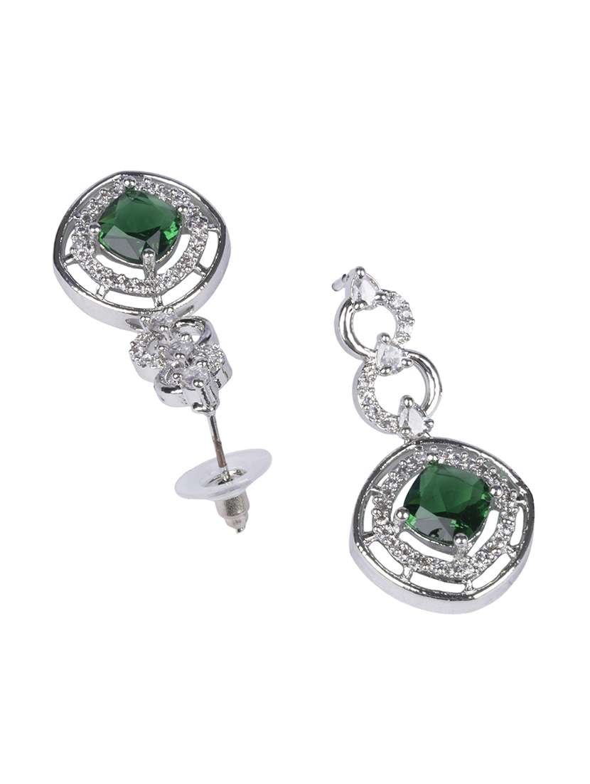 women green brass necklace necklace and earring set - 22316910 -  Standard Image - 4