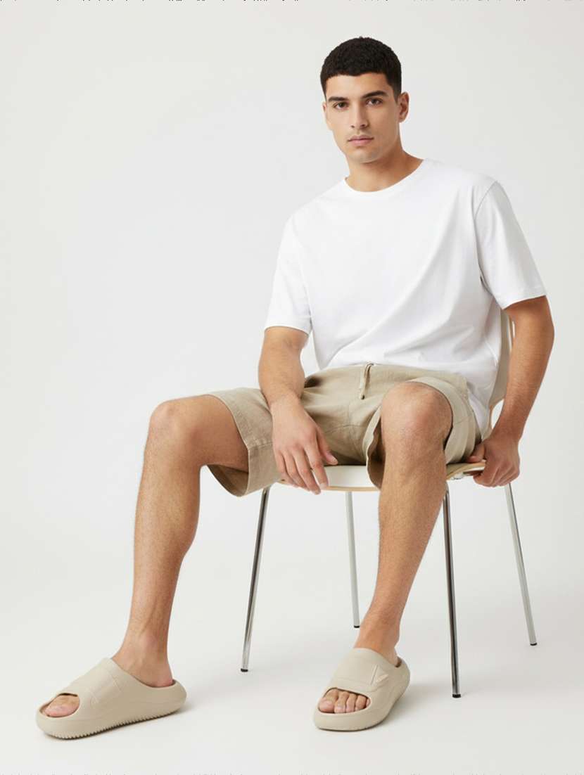 men solid slip on slider - 22316955 -  Standard Image - 4