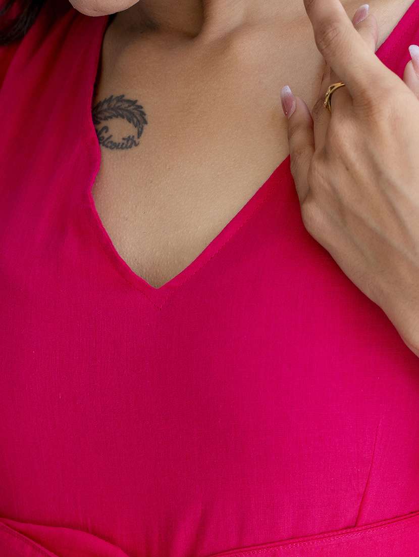 women solid long sleeve ethnic dress - 22316965 -  Standard Image - 6