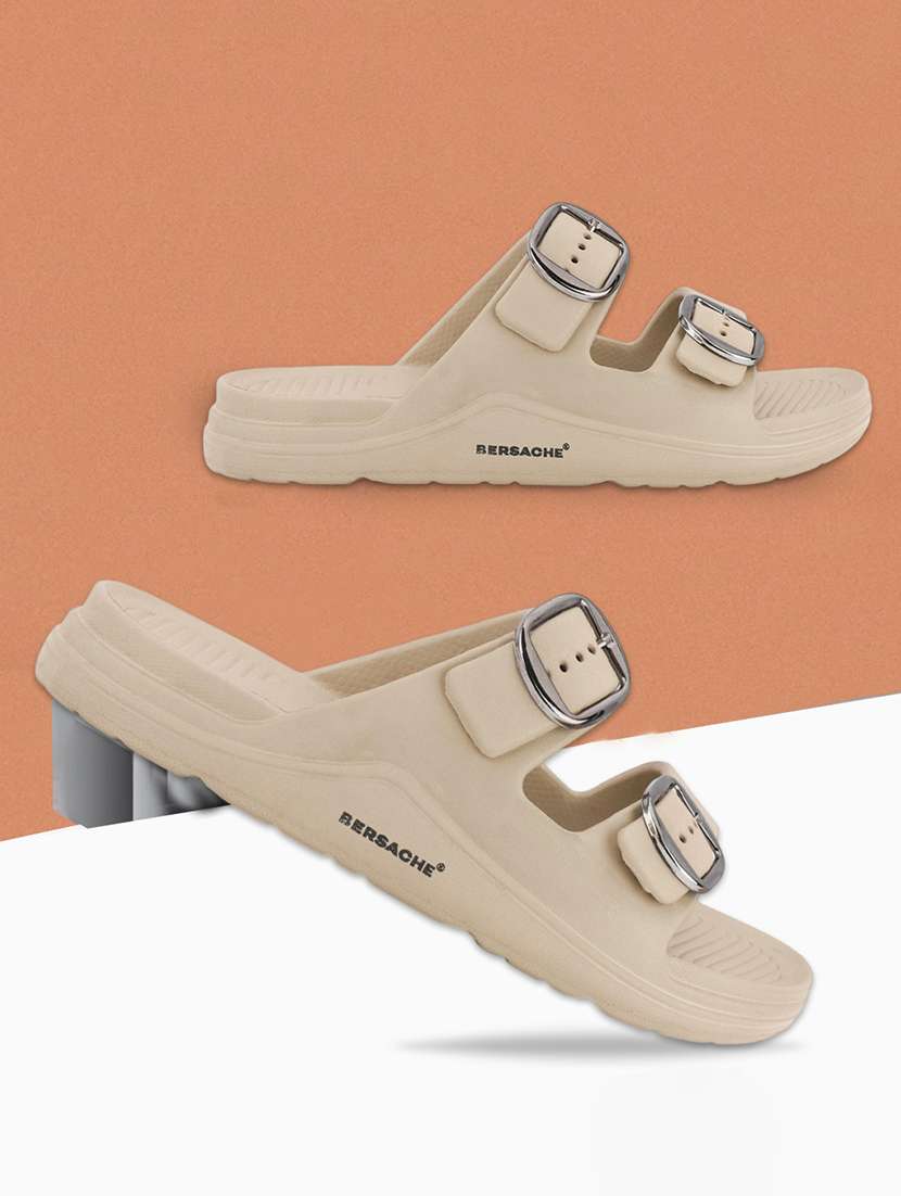 men solid slip on slider