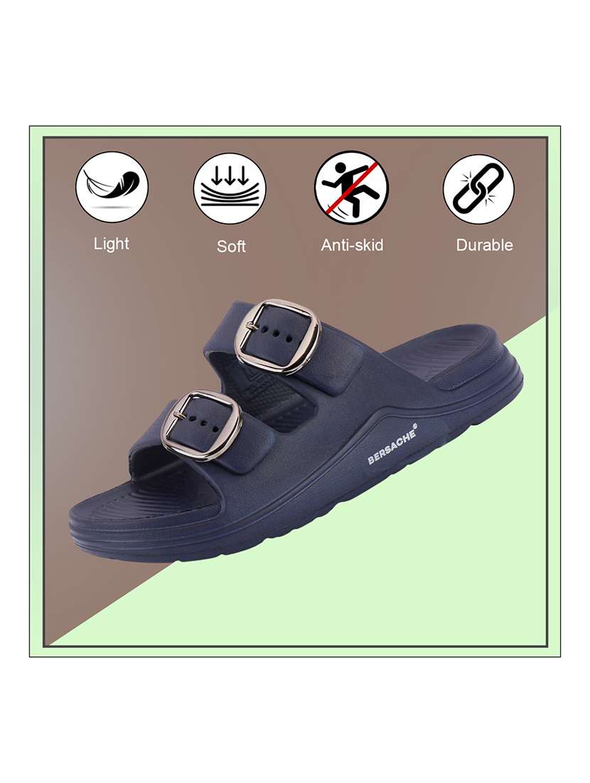 men solid slip on slider - 22317002 -  Standard Image - 1