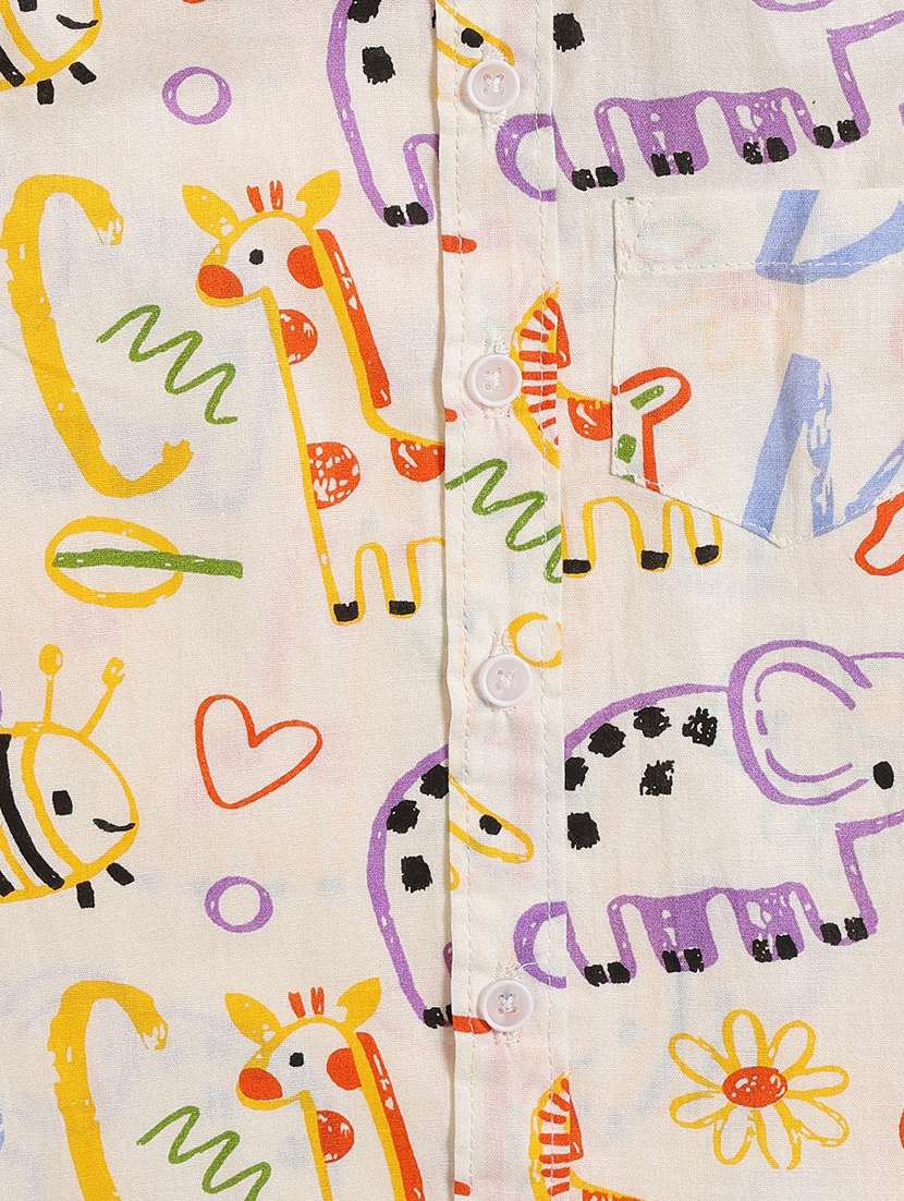 off white cotton shirt - 22317121 -  Standard Image - 4