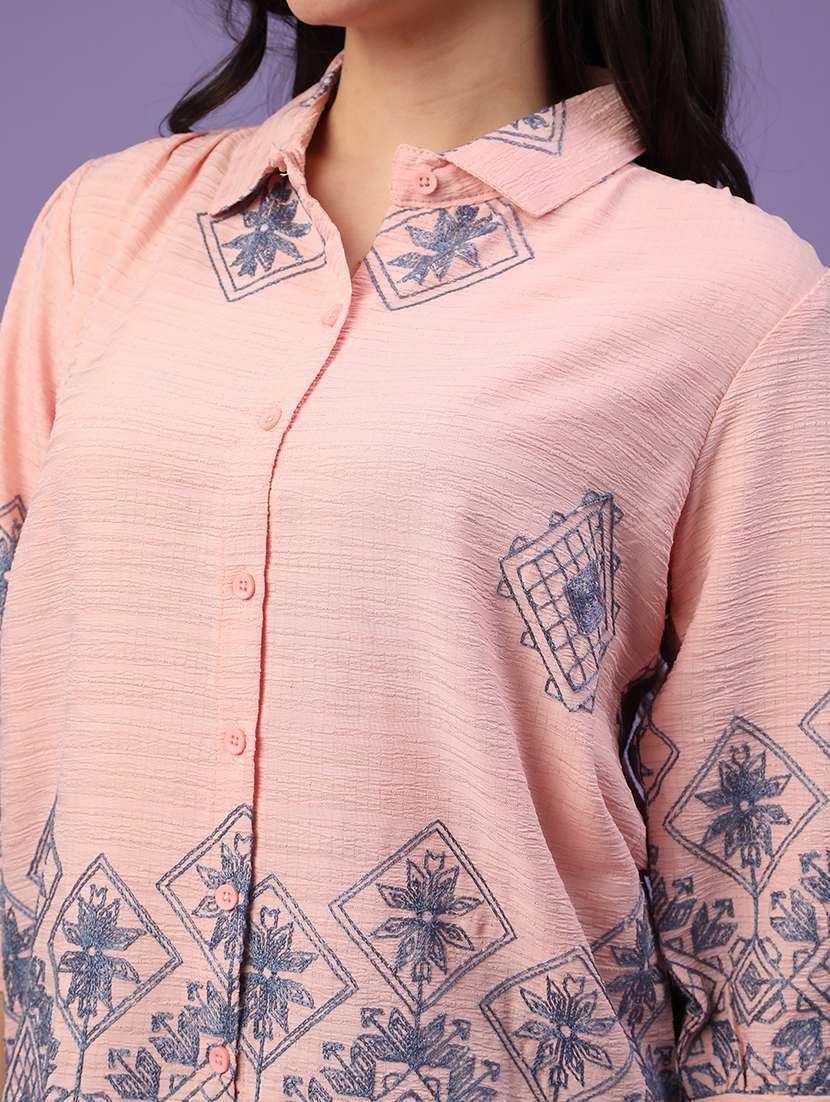 peach cotton shirt top - 22317214 -  Standard Image - 1