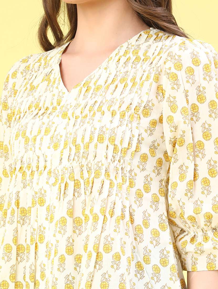 yellow cotton a line top - 22317273 -  Standard Image - 1