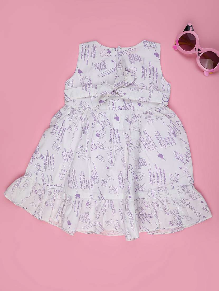 girls printed sleeveless tiered frock - 22317342 -  Standard Image - 1