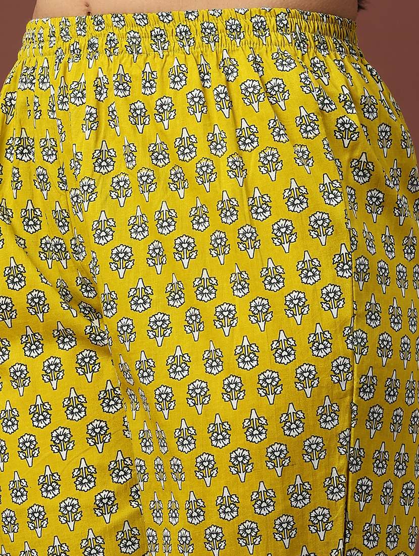mustard cotton kurta dupatta  set - 22317398 -  Standard Image - 4