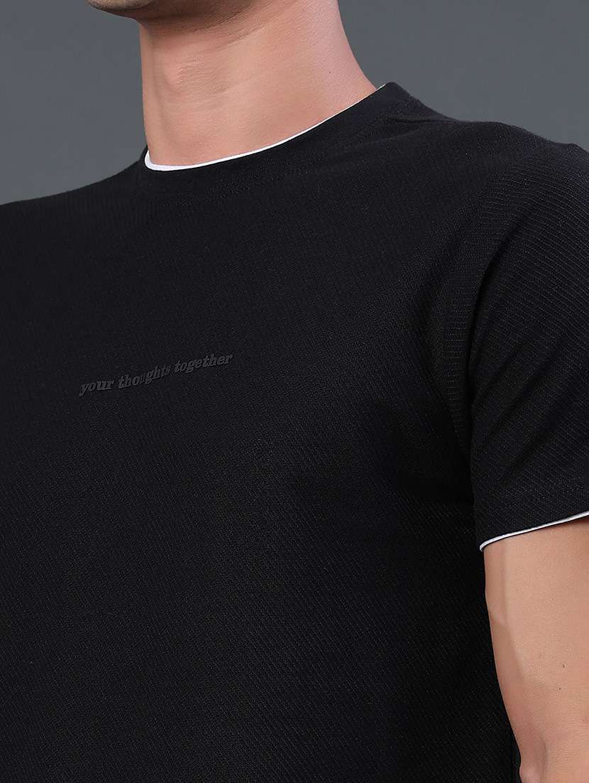 men solid round neck regular fit t-shirt - 22317444 -  Standard Image - 1