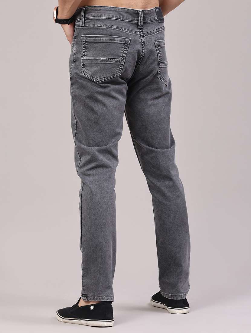 men plain mid rise full length jeans - 22317471 -  Standard Image - 4